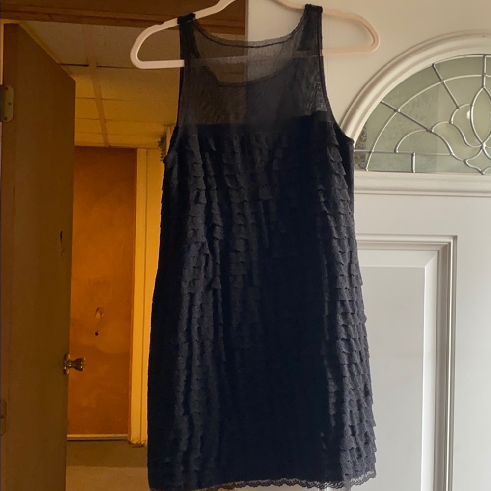 Woman's black lace dress